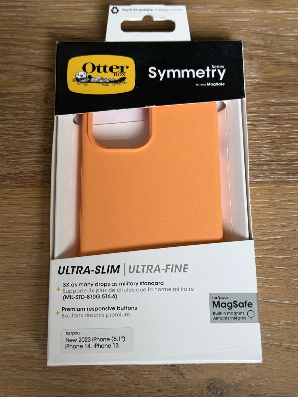 New OtterBox Symmetry Series iPhone 13, 14, 6.1” new 2023 Case - orange
